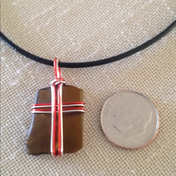 17 Pack Pendants Sea Glass Vintage Glass Wire Wrapped Hand Crafted - Picture 3 of 12